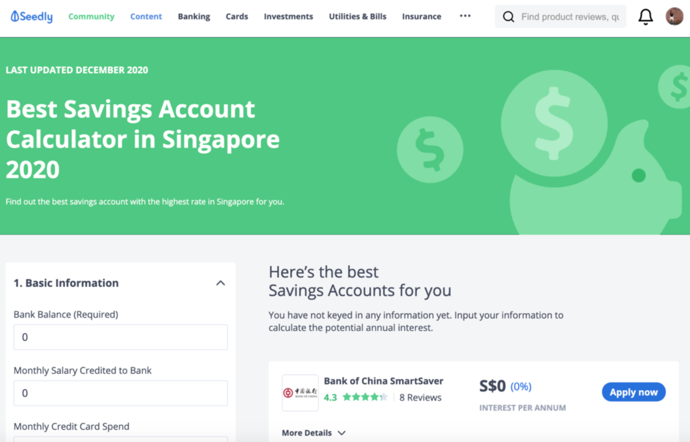 Best fussfree savings accounts with no conditions in Singapore 2021